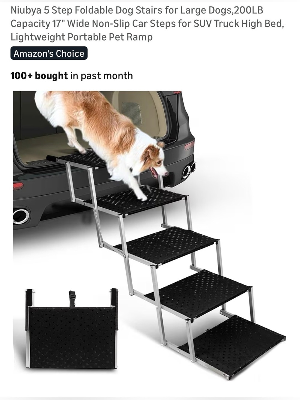 5 Step Foldable Dog Stairs up to 200LB